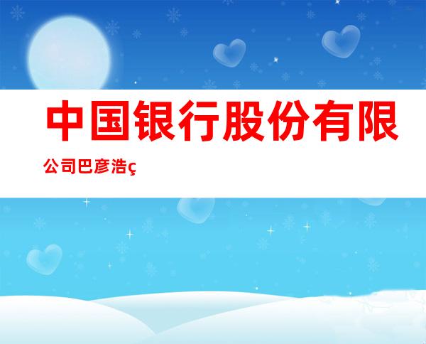 中国银行股份有限公司巴彦浩特土尔扈特支行